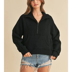 Dove Funnel Neck Half Zip